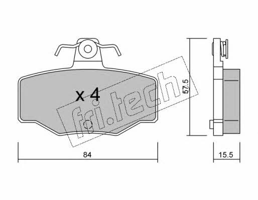 Fri.tech 207.0 Brake Pad Set, disc brake 2070