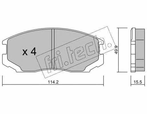 Fri.tech 230.0 Brake Pad Set, disc brake 2300