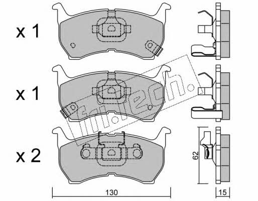 Fri.tech 240.1 Brake Pad Set, disc brake 2401