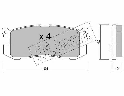 Fri.tech 242.0 Brake Pad Set, disc brake 2420