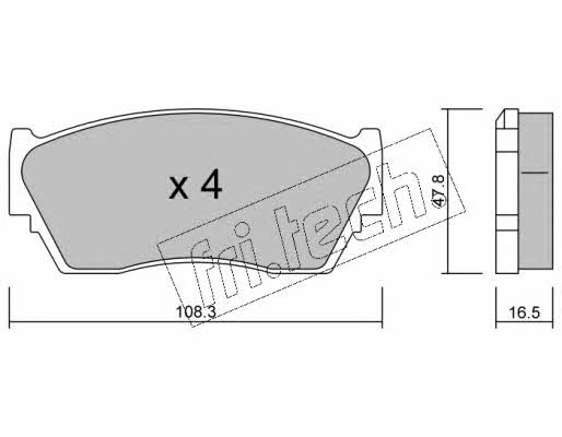 Fri.tech 255.0 Brake Pad Set, disc brake 2550