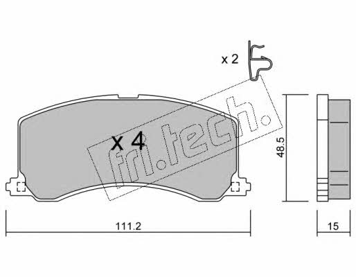 Fri.tech 257.0 Brake Pad Set, disc brake 2570