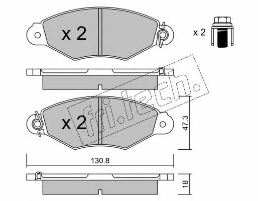 Fri.tech 262.0 Brake Pad Set, disc brake 2620