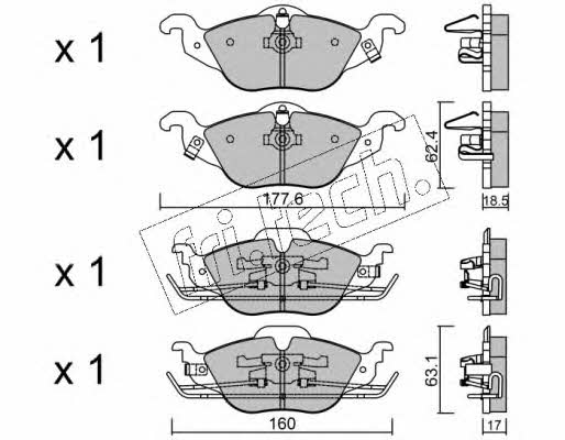 Fri.tech 266.0 Brake Pad Set, disc brake 2660