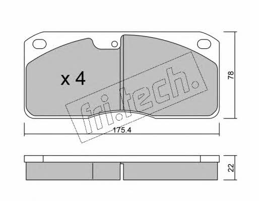 Fri.tech 279.0 Brake Pad Set, disc brake 2790