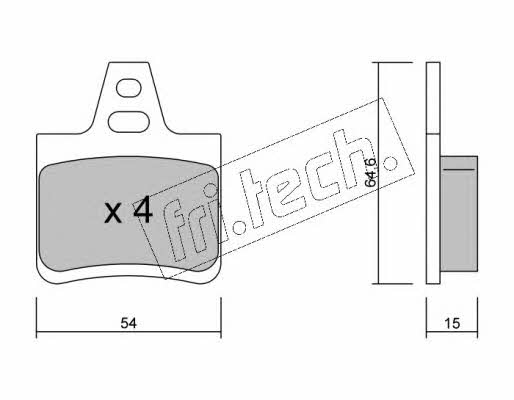 Fri.tech 294.0 Brake Pad Set, disc brake 2940