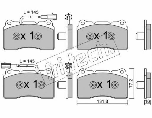 Fri.tech 297.6 Brake Pad Set, disc brake 2976