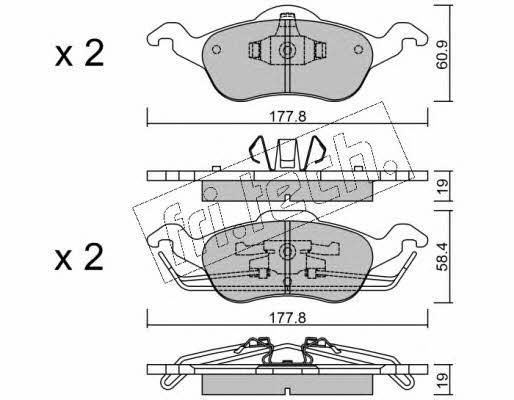 Fri.tech 300.0 Brake Pad Set, disc brake 3000