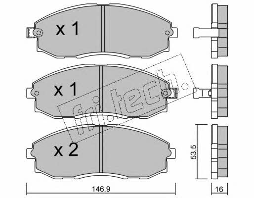 Fri.tech 306.0 Brake Pad Set, disc brake 3060