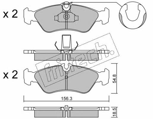 Fri.tech 320.1 Brake Pad Set, disc brake 3201