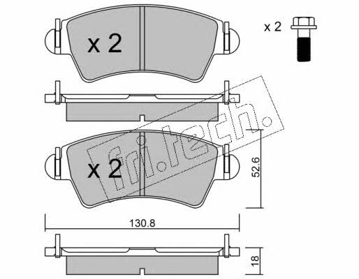 Fri.tech 322.1 Brake Pad Set, disc brake 3221