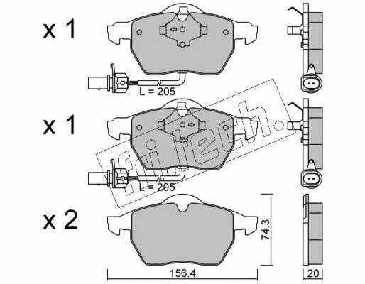 Fri.tech 323.0 Brake Pad Set, disc brake 3230