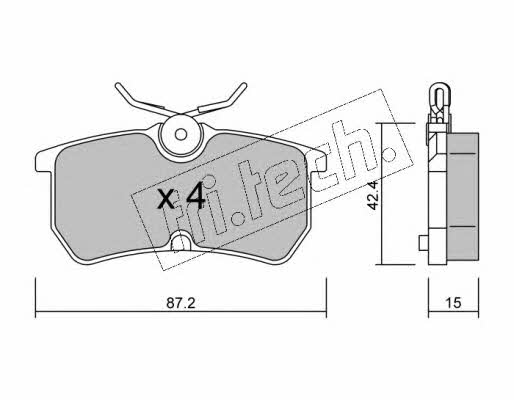 Fri.tech 326.0 Brake Pad Set, disc brake 3260