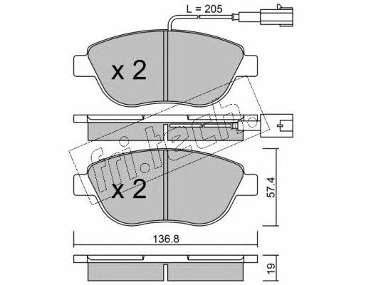 Fri.tech 331.3 Brake Pad Set, disc brake 3313