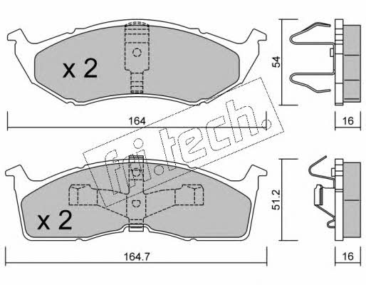 Fri.tech 365.1 Brake Pad Set, disc brake 3651