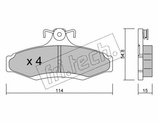 Fri.tech 378.0 Brake Pad Set, disc brake 3780