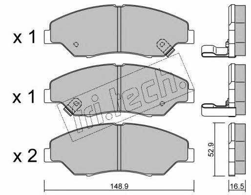 Fri.tech 385.0 Brake Pad Set, disc brake 3850