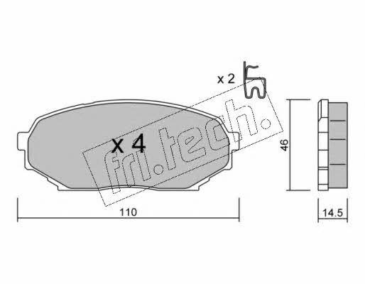 Fri.tech 397.0 Brake Pad Set, disc brake 3970