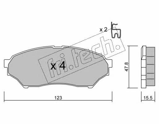 Fri.tech 412.0 Brake Pad Set, disc brake 4120