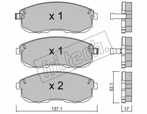 Fri.tech 419.0 Brake Pad Set, disc brake 4190