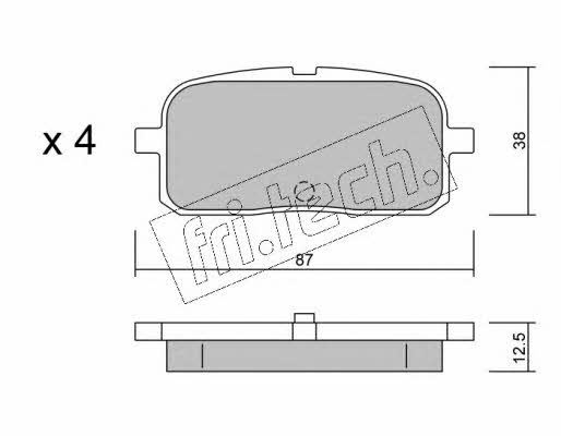 Fri.tech 461.0 Brake Pad Set, disc brake 4610