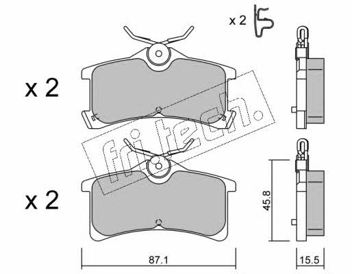 Fri.tech 465.0 Brake Pad Set, disc brake 4650