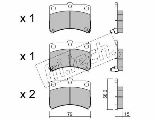 Fri.tech 475.0 Brake Pad Set, disc brake 4750