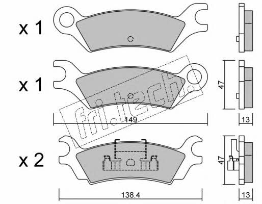 Fri.tech 486.0 Brake Pad Set, disc brake 4860