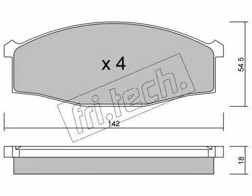 Fri.tech 513.0 Brake Pad Set, disc brake 5130