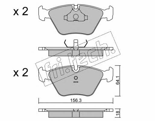 Fri.tech 124.2 Brake Pad Set, disc brake 1242