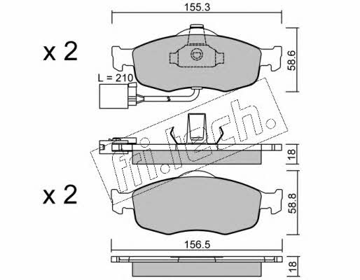 Fri.tech 148.1 Brake Pad Set, disc brake 1481