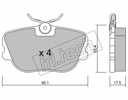 Fri.tech 153.0 Brake Pad Set, disc brake 1530