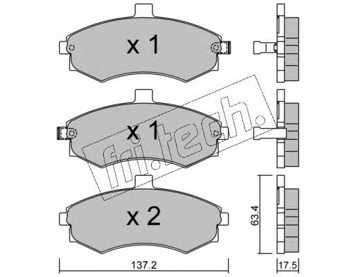 Fri.tech 520.0 Brake Pad Set, disc brake 5200