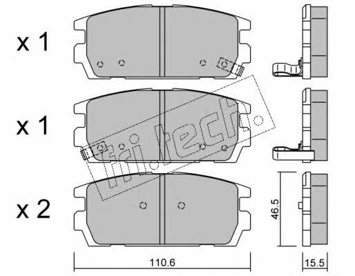 Fri.tech 523.0 Brake Pad Set, disc brake 5230