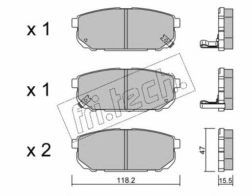 Fri.tech 532.0 Brake Pad Set, disc brake 5320