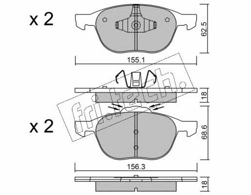 Fri.tech 550.1 Brake Pad Set, disc brake 5501