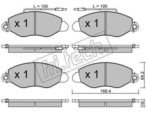 Fri.tech 552.1 Brake Pad Set, disc brake 5521