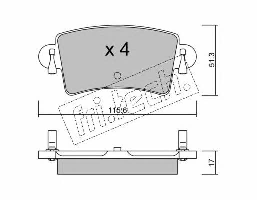 Fri.tech 562.0 Brake Pad Set, disc brake 5620