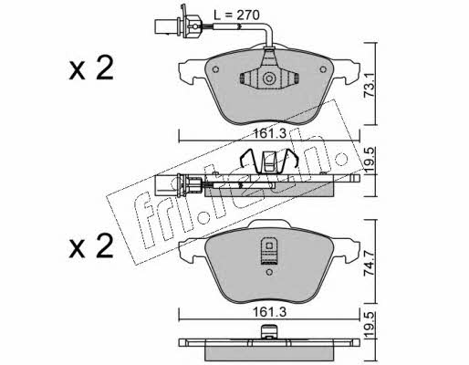 Fri.tech 567.0 Brake Pad Set, disc brake 5670