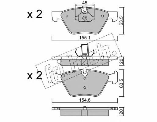 Fri.tech 573.3 Brake Pad Set, disc brake 5733