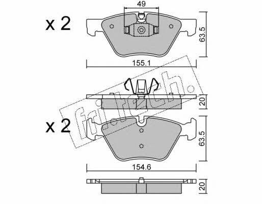 Fri.tech 573.5 Brake Pad Set, disc brake 5735