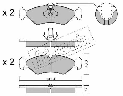 Fri.tech 587.1 Brake Pad Set, disc brake 5871