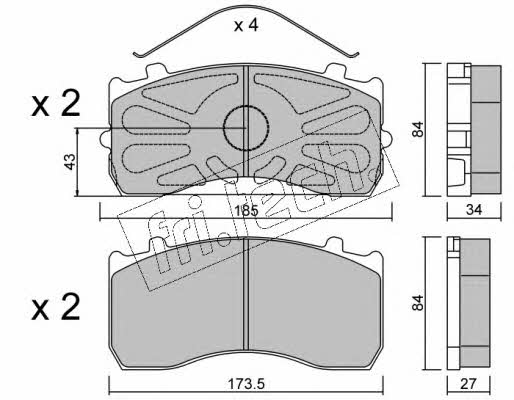 Fri.tech 599.1 Brake Pad Set, disc brake 5991