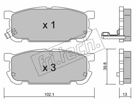 Fri.tech 624.0 Brake Pad Set, disc brake 6240