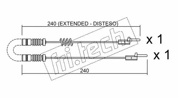 Fri.tech SU.109K Warning contact, brake pad wear SU109K