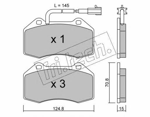 Fri.tech 667.1 Brake Pad Set, disc brake 6671