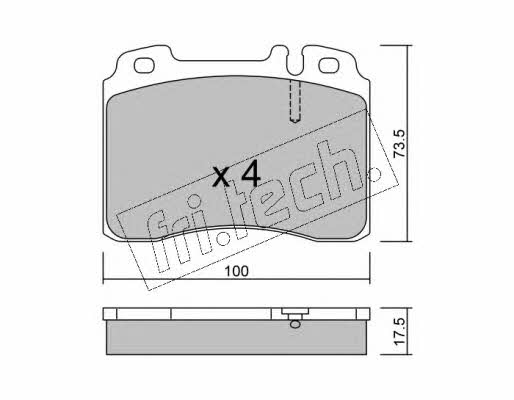 Fri.tech 683.0 Brake Pad Set, disc brake 6830