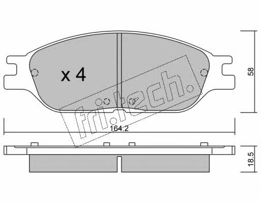 Fri.tech 698.0 Brake Pad Set, disc brake 6980