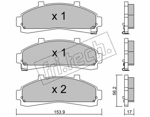 Fri.tech 699.0 Brake Pad Set, disc brake 6990