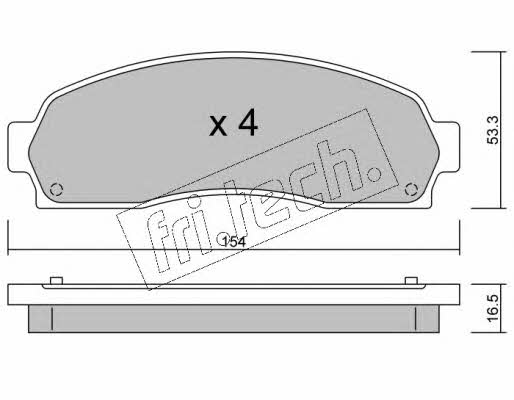 Fri.tech 701.0 Brake Pad Set, disc brake 7010